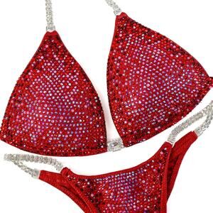 Red Competition Bikini ACBikini. Medium Molded/Pro.